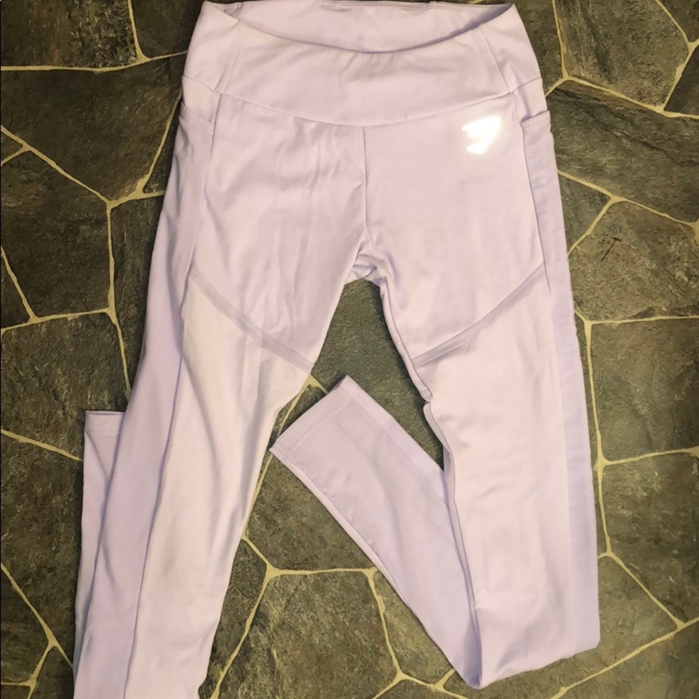 Lavender Mesh Gym Shark leggings